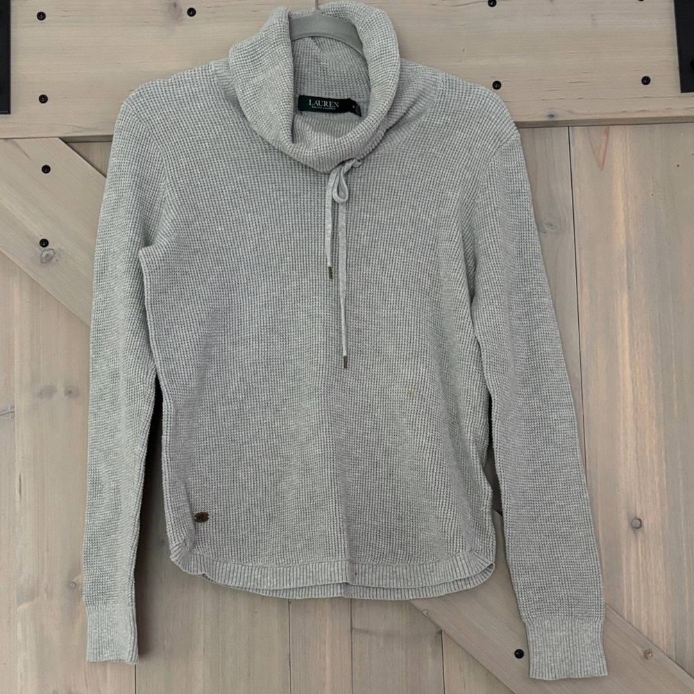 Ralph Lauren Light Gray Cowl Sweater
